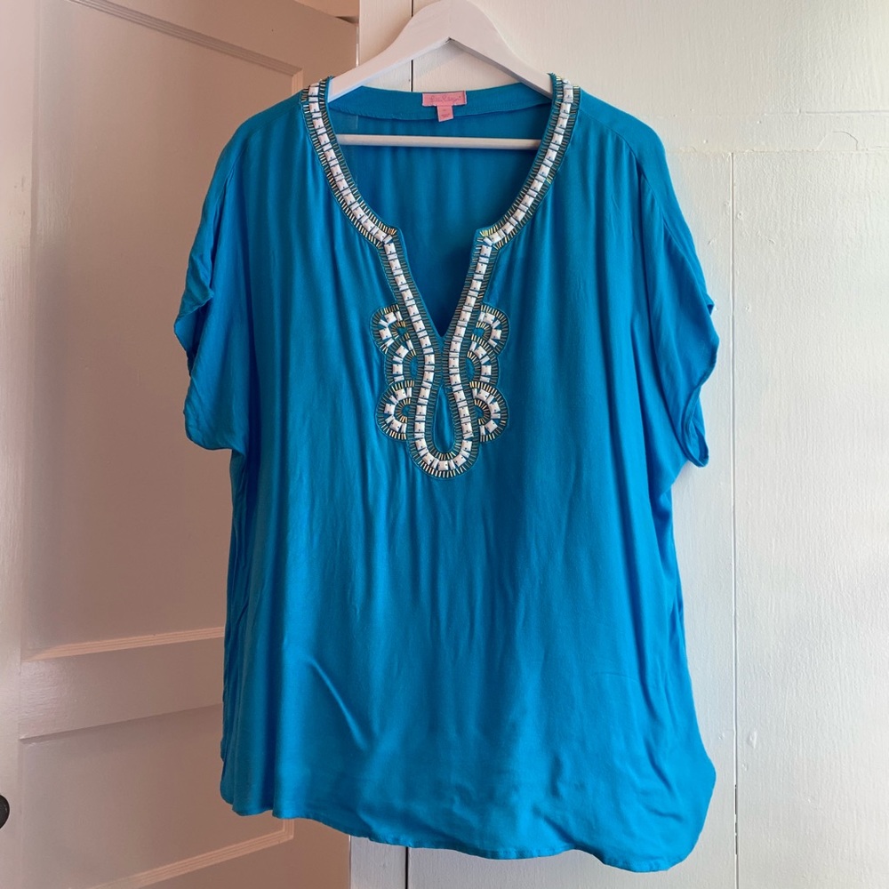 💕 Lilly Pulitzer Valencia Embellished Tunic - Picture 2 of 5